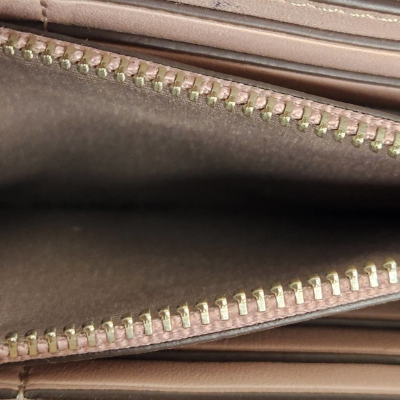 Marc Jacobs Wallet Light Pink Zip Around Accordion Style Leather - Picture 12 of 12